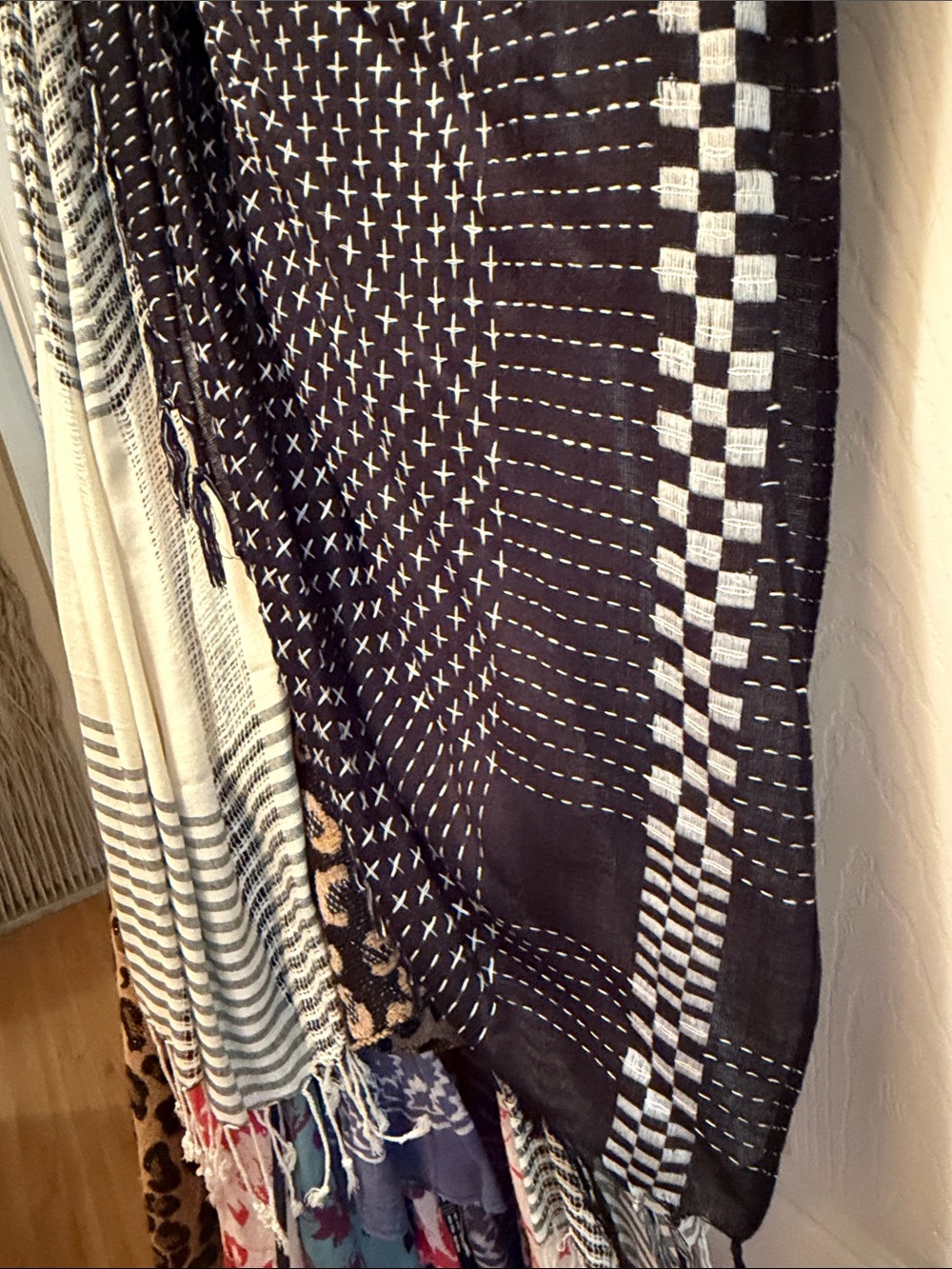 Trades of Hope brand- Stylish Black and White Patterned scarf